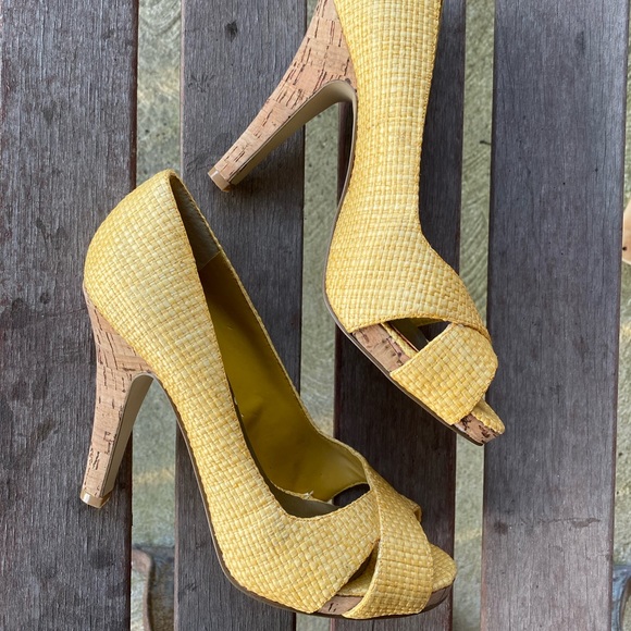 Nine West Shoes - Nine West open toe cork high heel